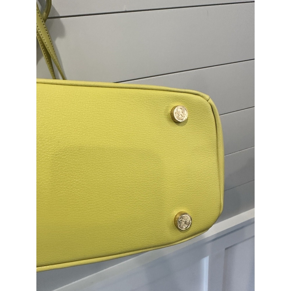 Spartina 449 Daufuskie Island Tote Handbag Linen/Leather Lime Green & Orange - Picture 15 of 15